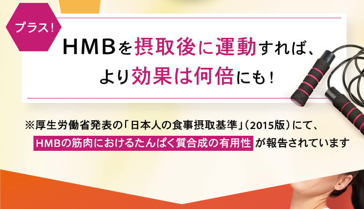 HMBを摂取後に運動すればより効果は何倍にも！