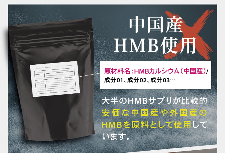 中国産HMB使用